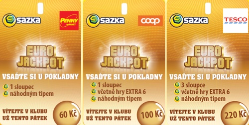 Eurojackpot - kupóny (hrací karty)